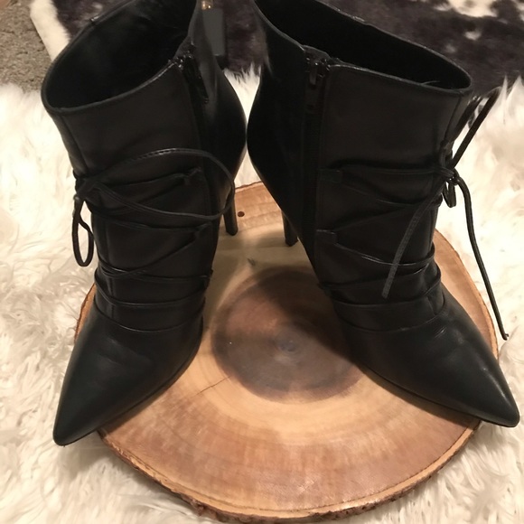 SOLD!! Lace Up Black Boots - Picture 3 of 8